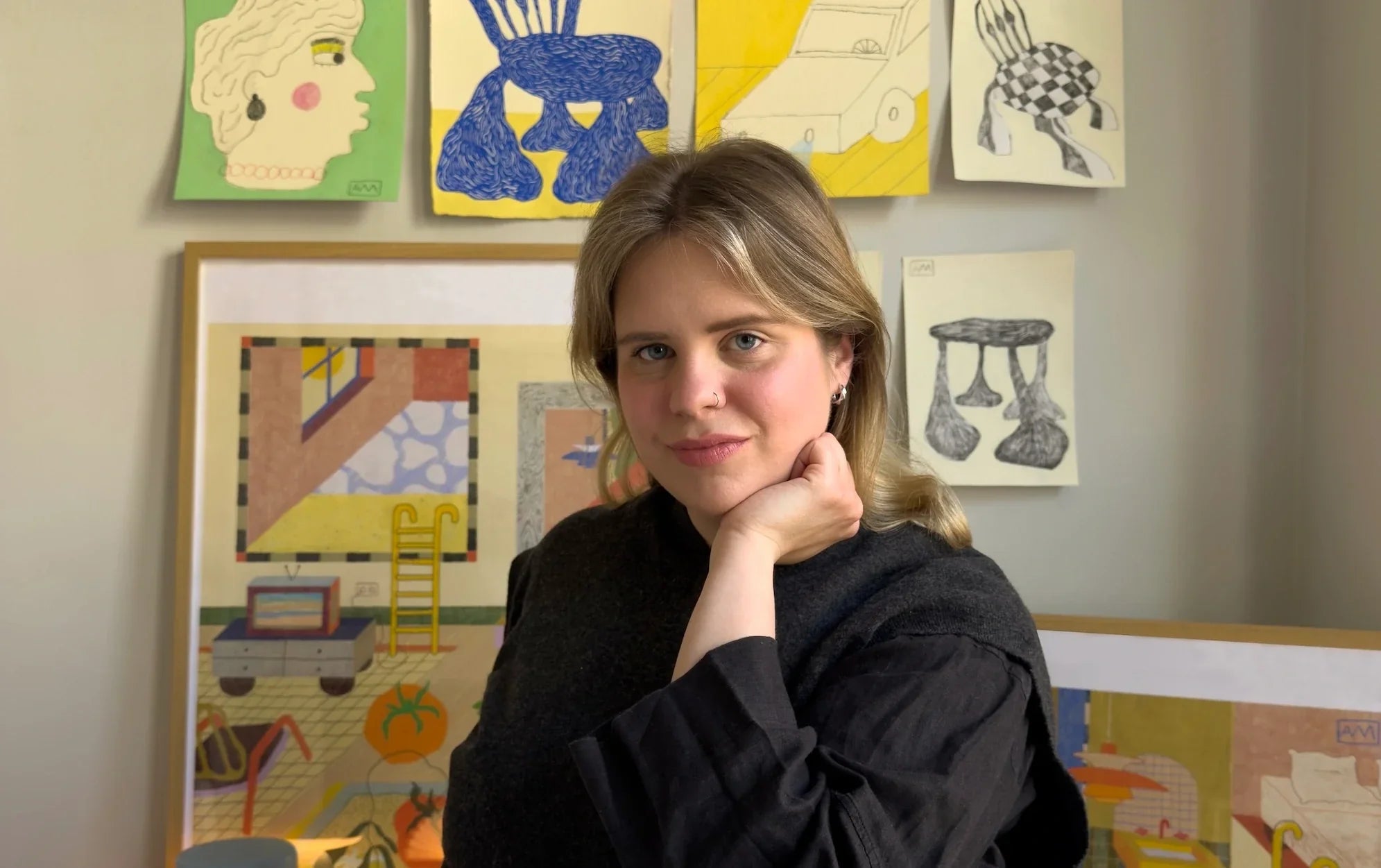Agata Malinowska Polish Artist in her studio