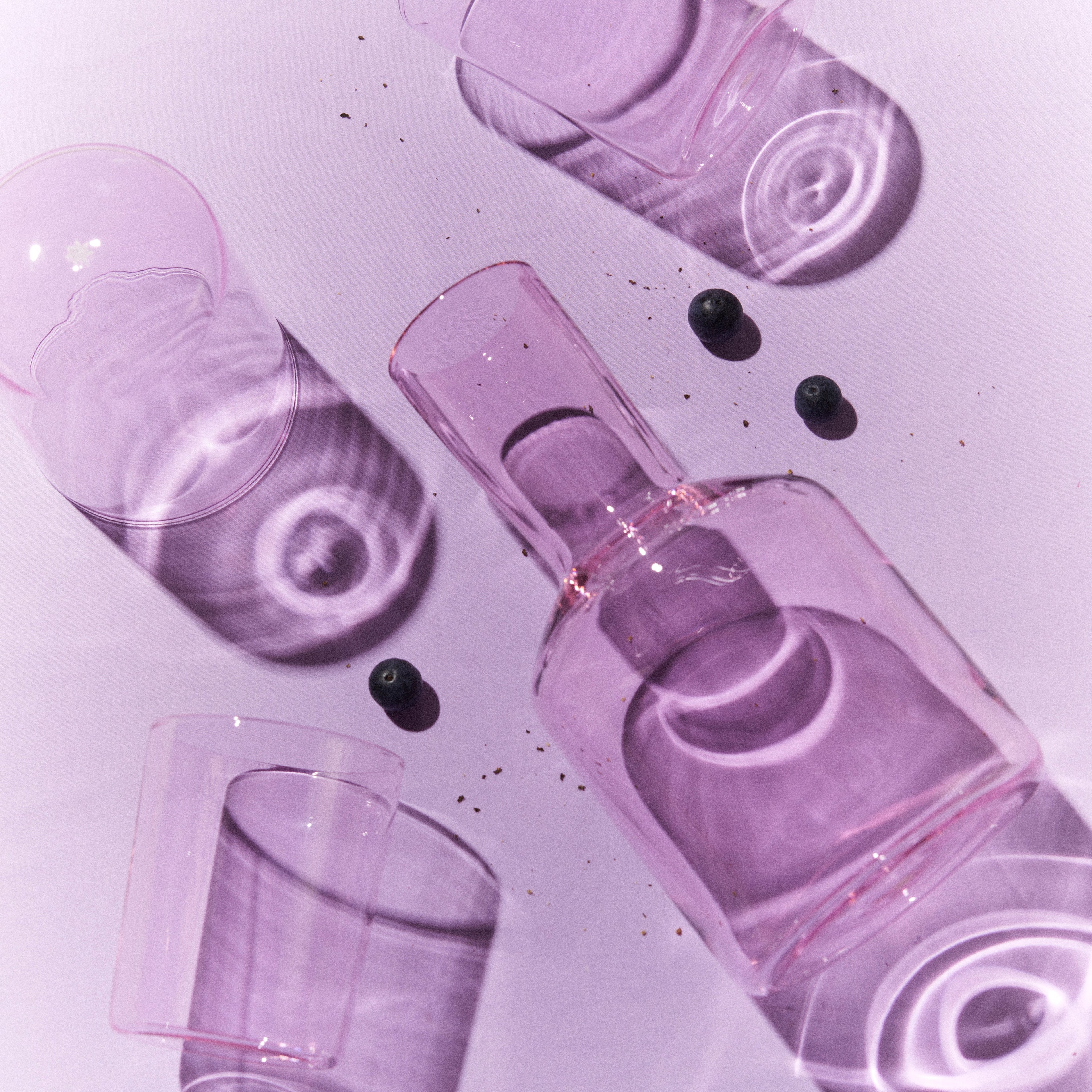 Bedside Carafe &amp; Glass - Pink - Slowdown Studio