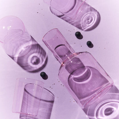 Bedside Carafe &amp; Glass - Pink - Slowdown Studio