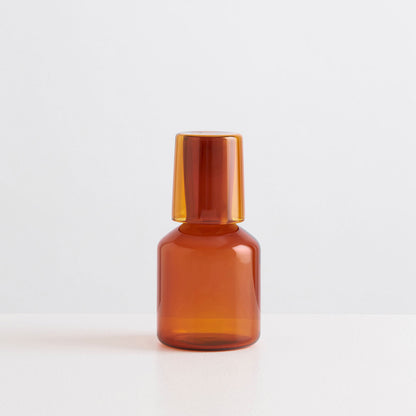 Bedside Carafe &amp; Glass - Amber - Slowdown Studio