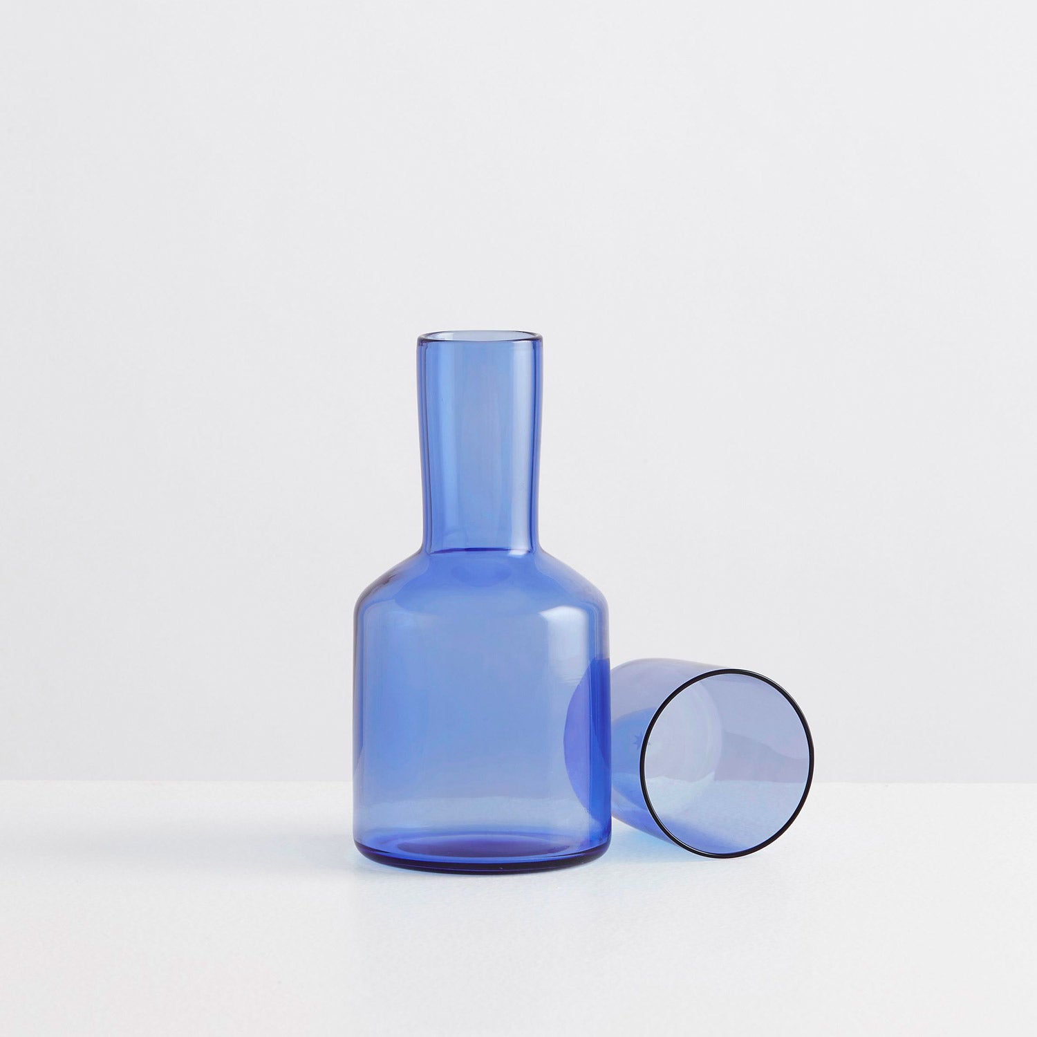 Bedside Carafe &amp; Glass - Azure - Slowdown Studio