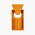 Yellow ceramic coffee filter holder on a white background