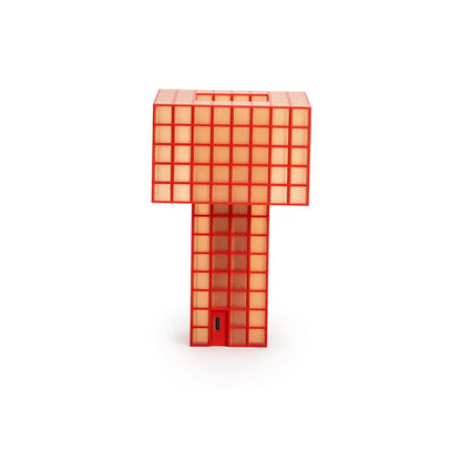 A Ridezign translucent orange-red plastic letter &
