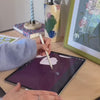English artist Louisa Taylor shows the process of her painting her design for the "April's Tulips" Art print